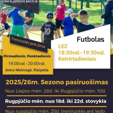 VASAROS TRENIRUOČIŲ TVARKARAŠTIS