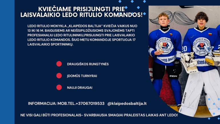 TU VISADA GALI SPORTUOTI!