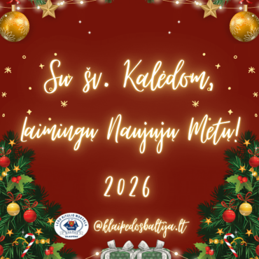 Su šv. Kalėdom, Laimingų Naujųjų Metų!