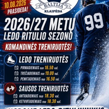 Pradedame ledo ritulio 2026/27m. sezono treniruotes!
