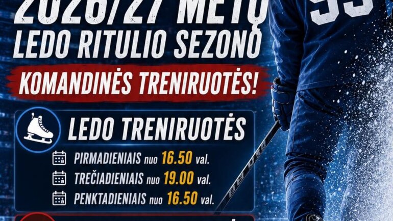 Pradedame ledo ritulio 2026/27m. sezono treniruotes!